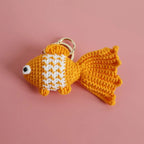 Funny Shrimp Crochet Keychain Cute Ocean Bag Charm