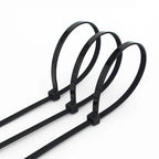100 PCS Self-locking plastic nylon tie 100 PCS black cable tie fastening ring cable tie zip wraps strap nylon cable tie set