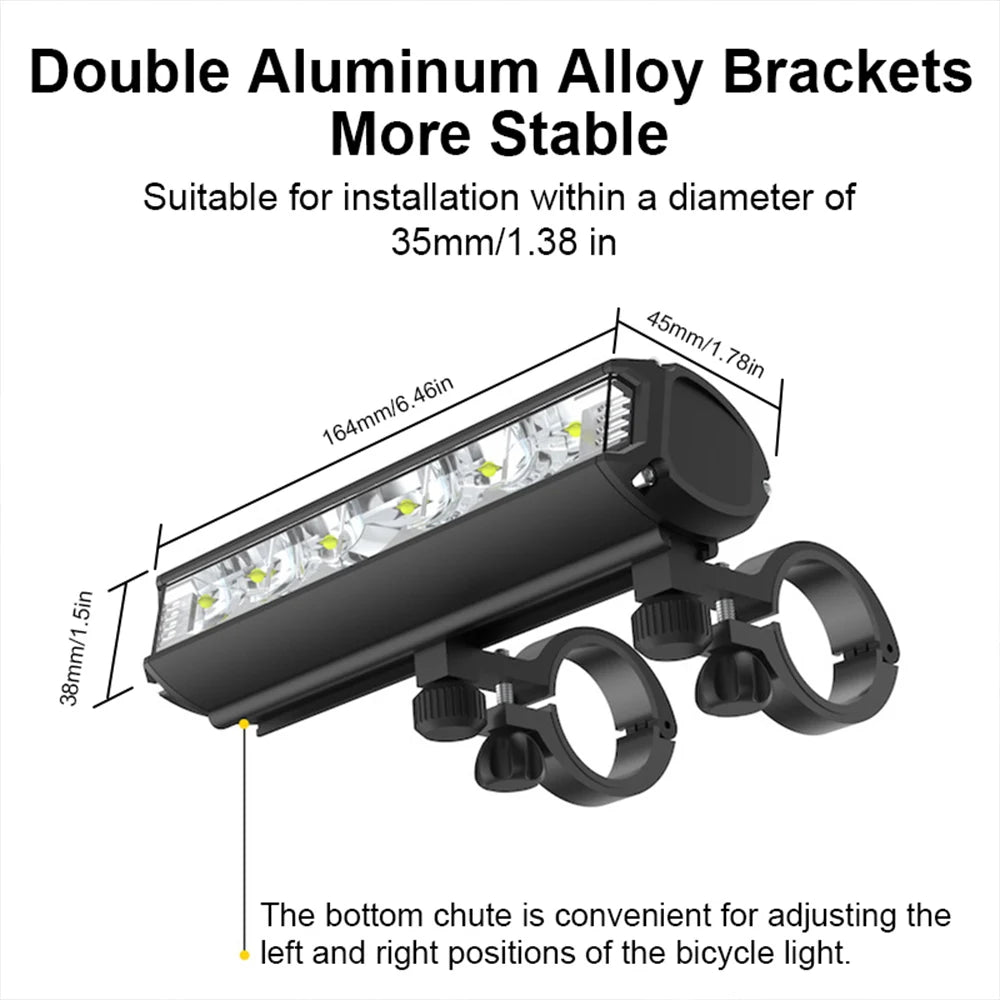 Fivemi 5Led MTB Bicycle Lights 10000MAH Rechargeable Bike Light Flashlight Outdoor Cycling Bike Accessories for Electric Scooter