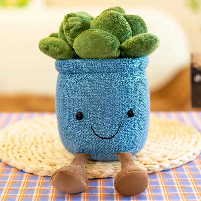 Halloween Christmas Creative Simulation Plants  Succulent Plush Greenery Ornaments Catching Machine Rag Dolls Home Accessories