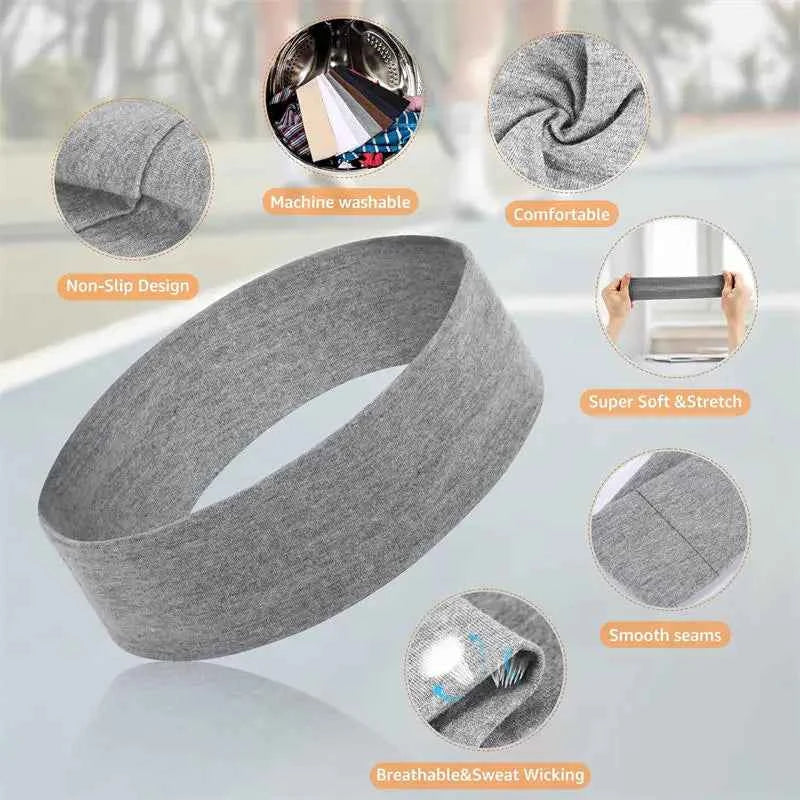 7PCS Elastic Sports Headbands For Women Stretchy Candy-Colored Hairbands Fashion Sweatbands For Fitness Yoga Running Cycling