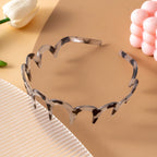 Korean Women Hair Comb Non-Slip Headband Plastic U Shape Hair Hoops Fixed Teeth Fluffy Top Hair Bands Headwear Hair Accessories