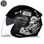 2025 Latest High Quality Motorcycle Helmet Half Covering Dual Lens Cascos para Motos Male Female Couple Capacetes de Moto