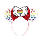 Mouse Ears Headband Cartoon Sequin Bows Headband Birthday Party Christmas Halloween Princess Cosplay Costume For Women Adult