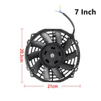 Universal 7/9/10/12/14/16 Inch 12V 80W 2100RPM Car Air Conditioning Cooling Fan Blade Cool Mounting Kit CF-1001