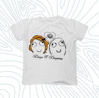 Domo Cute Cartoon Letter Print T-Shirt Y2K Harajuku Hip Hop Gothic Streetwear Oversized Unisex Couple Tee Casual Loose Fit Top