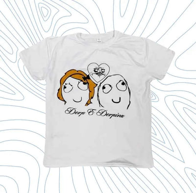 Domo Cute Cartoon Letter Print T-Shirt Y2K Harajuku Hip Hop Gothic Streetwear Oversized Unisex Couple Tee Casual Loose Fit Top
