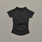 Short Sleeve Seamless Yoga Top Women Quick Dry Breathable Slim Fit Workout Gym Running Fitted Sports T-Shirt Activewear
