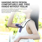 Portable Handheld Mini Fan Foldable Neck Hanging Fans 5 Speed USB Rechargeable Fan with Phone Stand and Display Screen 1800mAh