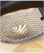 Stainless Steel Garlic Press – Manual Garlic Crusher & Mincer