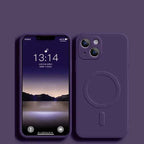 For Magsafe Magnetic Wireless Charge Case For iPhone 14 13 12 11 15 Pro Max Mini XR X S 7 8 Plus Soft Liquid Silicone Back Cover