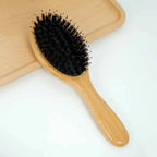 Natural Bamboo Comb Boar Bristle Hair Brush Portable Wooden Air Cushion Comb Scalp Detangler Haircomb Salon Styling Hair Tools
