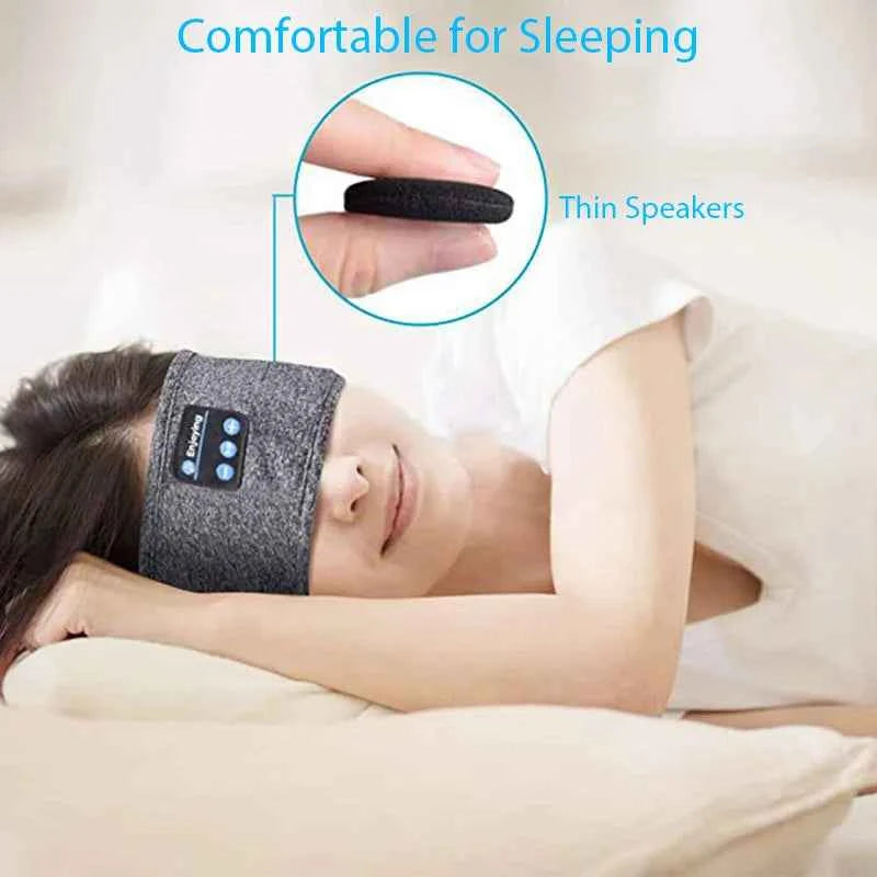 Bluetooth Headband Headphones Wireless Music Sports Hairband Running Fitness Sweatband Earphones Soft Sleeping Eye Mask Headset