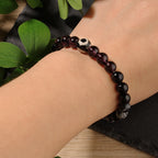 Eye Bracelets for Women Cute Spring Summer Beach Holiday Jewelry Natural Stone Beads Bangles Purple Black Gray Beads Bracelts