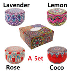 1/4PCS Vintage Scented Candles Soy Wax Candle Jars Flower Fragrance Scent Candle Wedding Ceremony Birthday Gifts Home Decoration