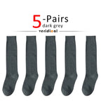 Long Socks Women Stockings Organic Cotton Solid Warm Thigh High Ladies Girls Street Fashion Young Casual Knee Socks Harajuku