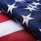 Heavy Duty US 3x5 Feet Waterproof Nylon Embroidered Stars Sewn Stripes USA American Flag Embroidery
