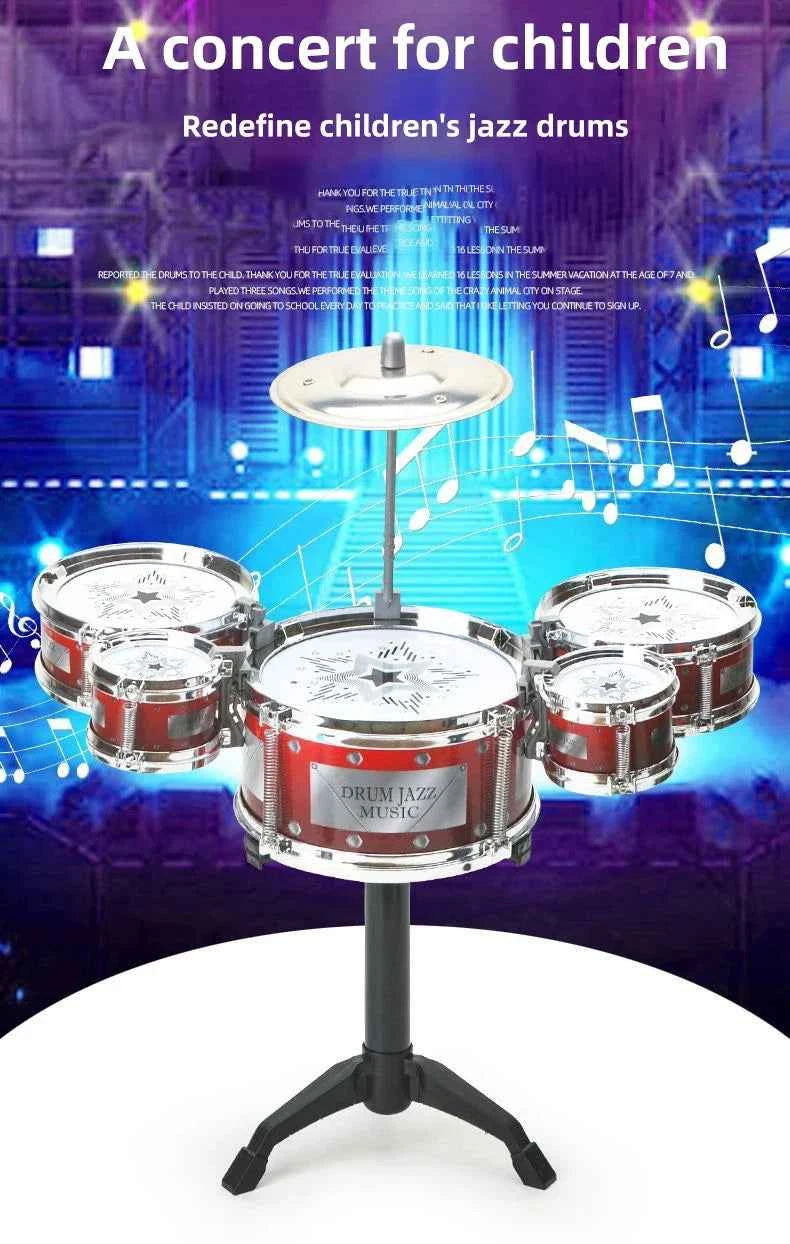 Kids Jazz Drum Set Musical Instrument Toy for Beginners