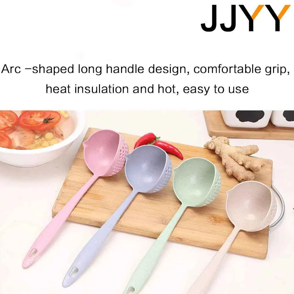 2-in-1 Long Handle Strainer Spoon for Soup, Noodles and Hot Pot