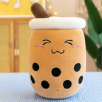 Cute Stuffed Boba Plush Bubble Tea Real-life Bubo Food Milk Cup Plushie Pillow Soft Kawaii Plush Toys Gifts for Kids Adult 24CM