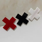 Y2K Anime Girls Red Cross Hair Clips for Women Girls Hair Accessories Hiphop Punk Barrettes Hair Pins Hairwear Cool Unique