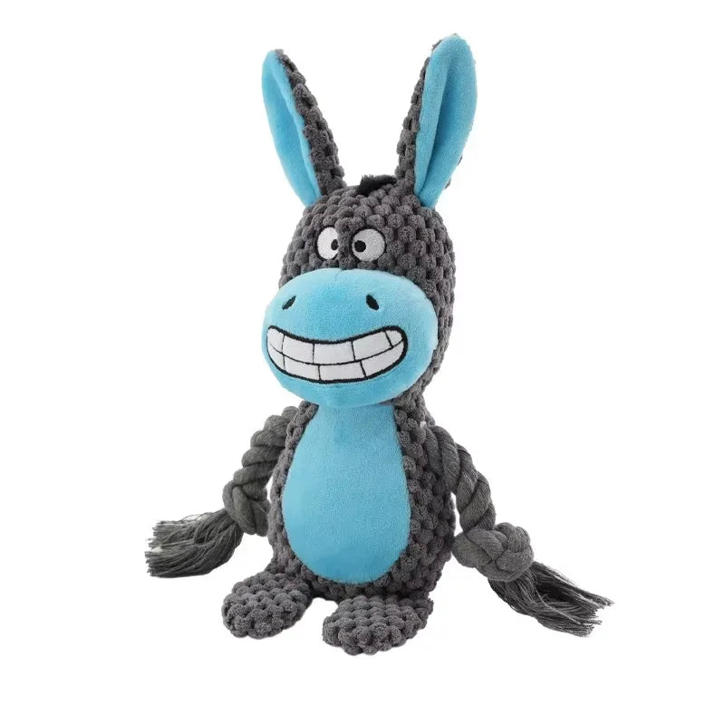 Stuffed Raw Small Joint Dog Plush Chew Toy Indestructible Bite Resistant Sound Puppy Squeaker Dogs Rattle For Pet Toys Supplies