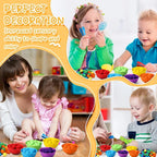 Children Counting and Sorting Toy with Pom Poms and Tweezers Set