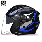 2025 Latest High Quality Motorcycle Helmet Half Covering Dual Lens Cascos para Motos Male Female Couple Capacetes de Moto