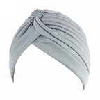 Stretchy Knot Twist Turban Bandanas Women Headscarf Bonnet Muslim Hijab Indian Hats Female Chemo Cap Adult Solid Color Head Wrap