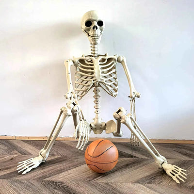 Happy skeleton for Halloween Full Body Posable Skeleton Modeling Humanoid Skeleton Decorative Props for Halloween Party Supplies