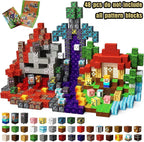 Magnetic Building Blocks Mine World Magnetic Pool Castle Villa Party Construction Brick Cube STEM Boy Girl Children Toy Set Gift