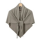 Solid Color Cotton Triangle Scarf Muslim Hijab Shawls Woman Soft Wraps Lady Fashion Causal Turban Islamic Jersey Headband