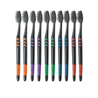 10/20 Pcs Family pack toothbrush, Bamboo Charcoal Soft fur Toothbrush, Travel Carry，Color random