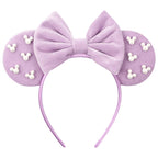 New Trendy Mouse Ears Headband 3.3"Velvet For Girls Soft Bow Hairband Halloween Festival Party Trip DIY Hair Accessories Gifts
