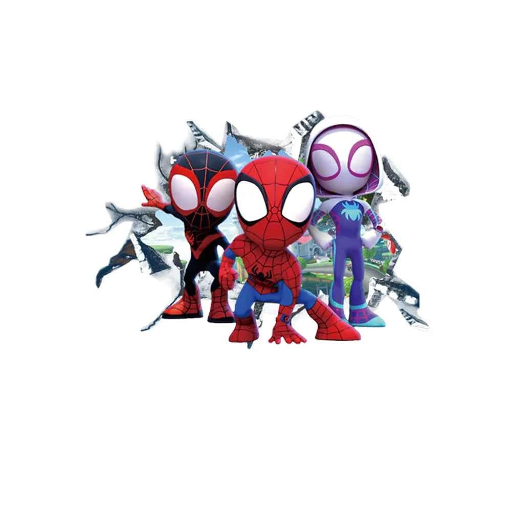 Cute mini Spiderman Super Heroes Wall Stickers For Kids Room Decoration Home Bedroom PVC Decor Cartoon Movie Mural Art Decals