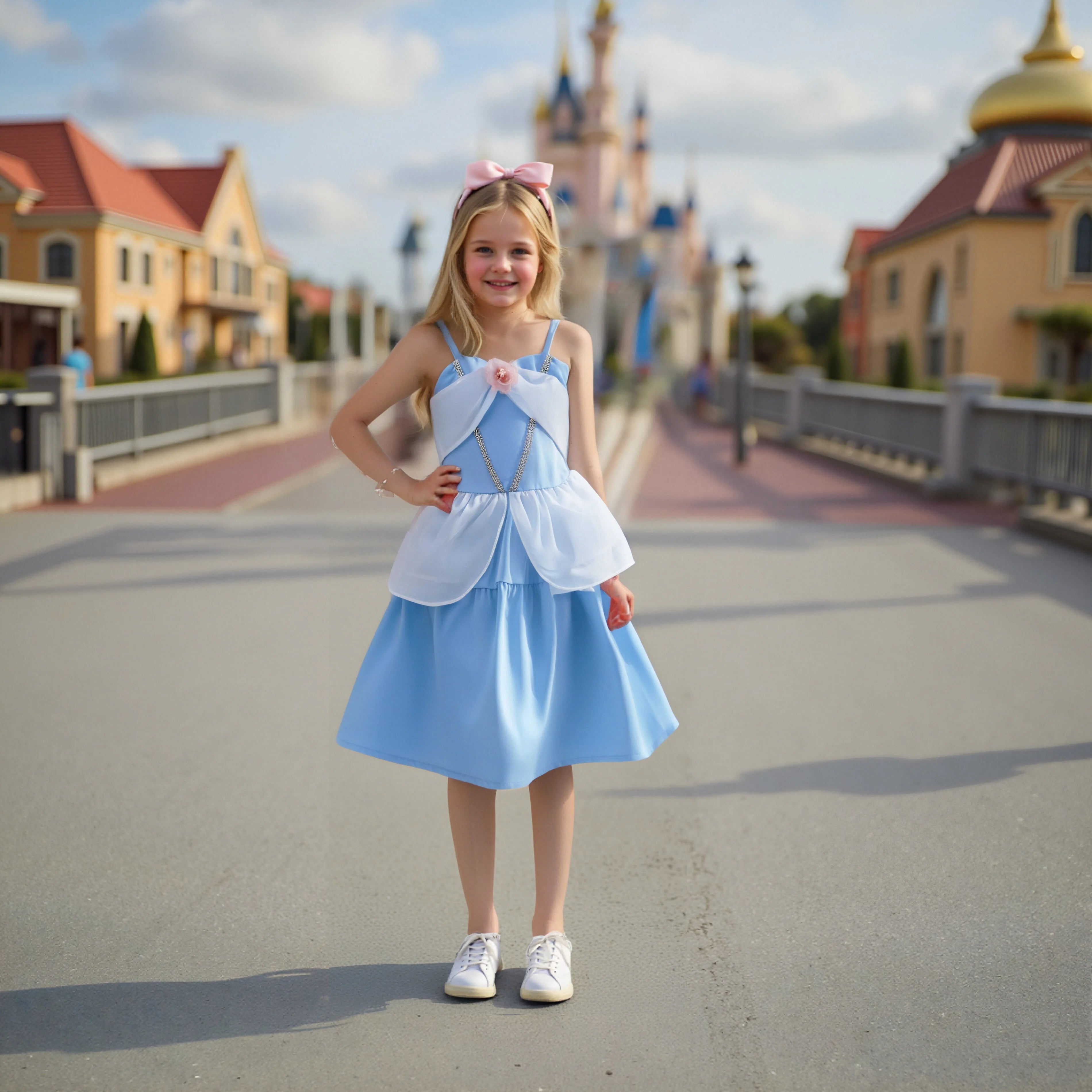 Children Baby Girls Lace Up Sling Summer Dress Princess Sleeveless Suspenders Dresses For 1-10 Years Cool Ventilated Kid Clothes