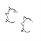 2PCS Trendy 10mm Stainless Steel Punk Clip on Fake Piercing Nose Wrap Lip Rings Unisex Nose Ring Women Men Tusk Body Jewelry