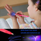UV Invisible Ink Magic Pen with LED Black Light for Kids