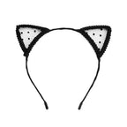Cute Lace Black Cat Ears Headband Women Girls Hair Hoop Party Decoration Sexy Lovely Cosplay Halloween Costume Hair Accessories