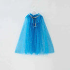 Girl Costume Children Elegant Dress Cape Kids Christmas Halloween Party Supply Girl Tulle Cloak Elsa Rapunzel Cosplay Accessory