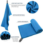 Quick-Drying Bath Towel 40x80/80x160CM Blue Grey Green Orange Strong Absorbent Microfiber Bathroom Washcloth Towels