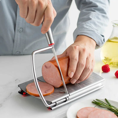 muntifunction stainless steel butter cheese ham dividing cutting machine slicers knife with scale kitchen tools bar accessories