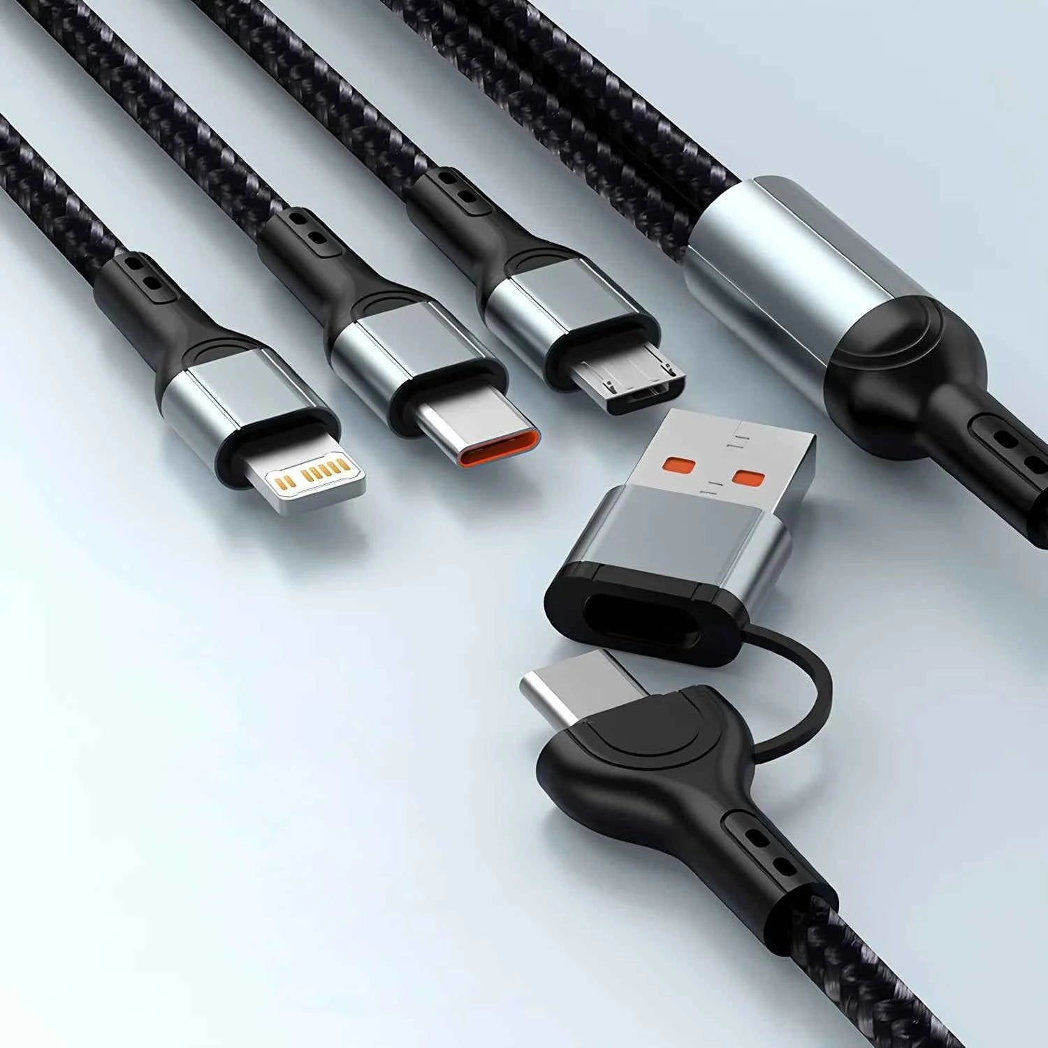 3 in 1 USB Cable Type C Cable Cord For Samsung Xiaomi Huawei USB C Cable For iPhone 16 15 14 13 Pro Phone Charger USB Data Cable