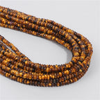 Natural Flat Round Stone Beads Abacus Shape Jaspers Quartzs Gems Beads For DIY Necklace Earrings Jewelry Making Accessori 2*4mm