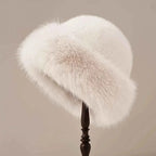 Plush Warm Fur Fluffy Beanie Hat for Winter Outdoor Comfort