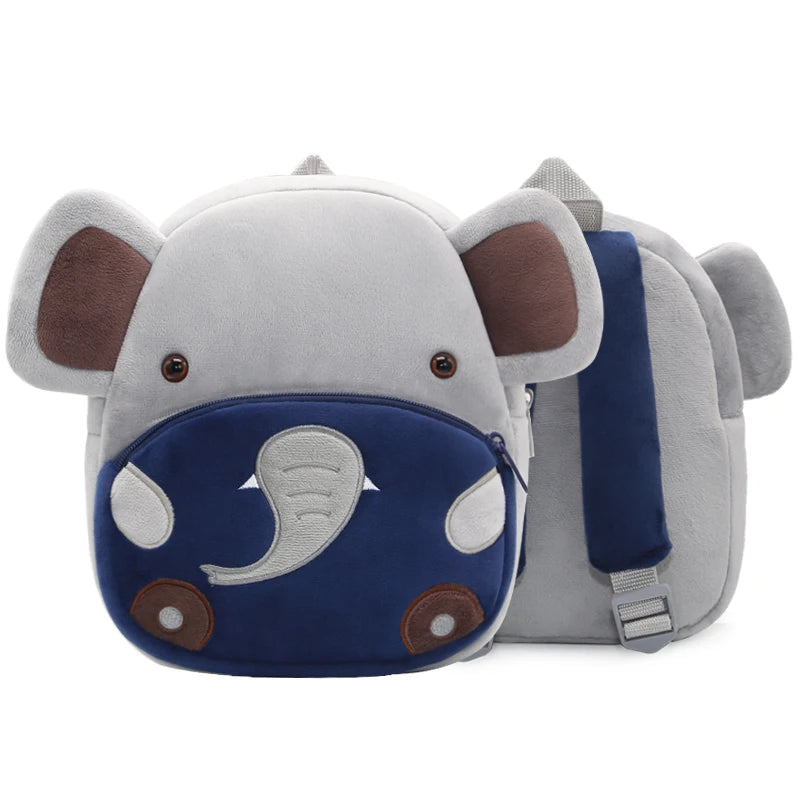 Cute Cartoon Animal Plush Backpack Soft Children Kindergarten Schoolbag Toddler Travel Bag Gift For Girls Boys