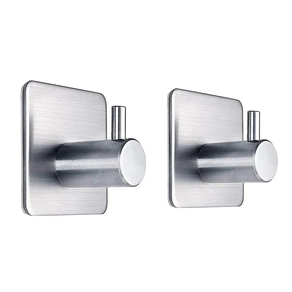 Self adhesive hook heavy-duty towel rack,  wall self-adhesive 304 stainless steel, no need for drilling, waterproof