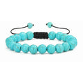 Multiple Style 8mm Natural Tiger Eyes Lava Rock Protection HANDMADE Bracelet Men's Gift