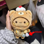 New Bubu And Yier Panda Plush Doll Suit Soft Anime Toy Kawaii Cartoon Fluffy Bear Bag Car Key Pendant Decoration Couple Gift