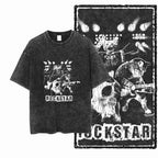 COOLMIND DB cat Printed Cotton Acid Washed Exclusive Graphic Unisex T Shirt Cool Streetwear Men Tshirts Big Size Tee for men